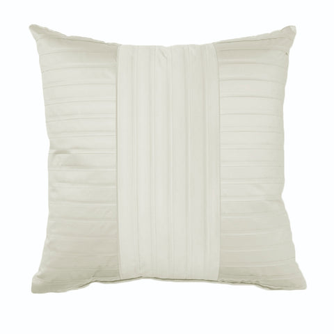 Rapee Morocco Textured Pleated Satin Square Filled Cushion 50cm White