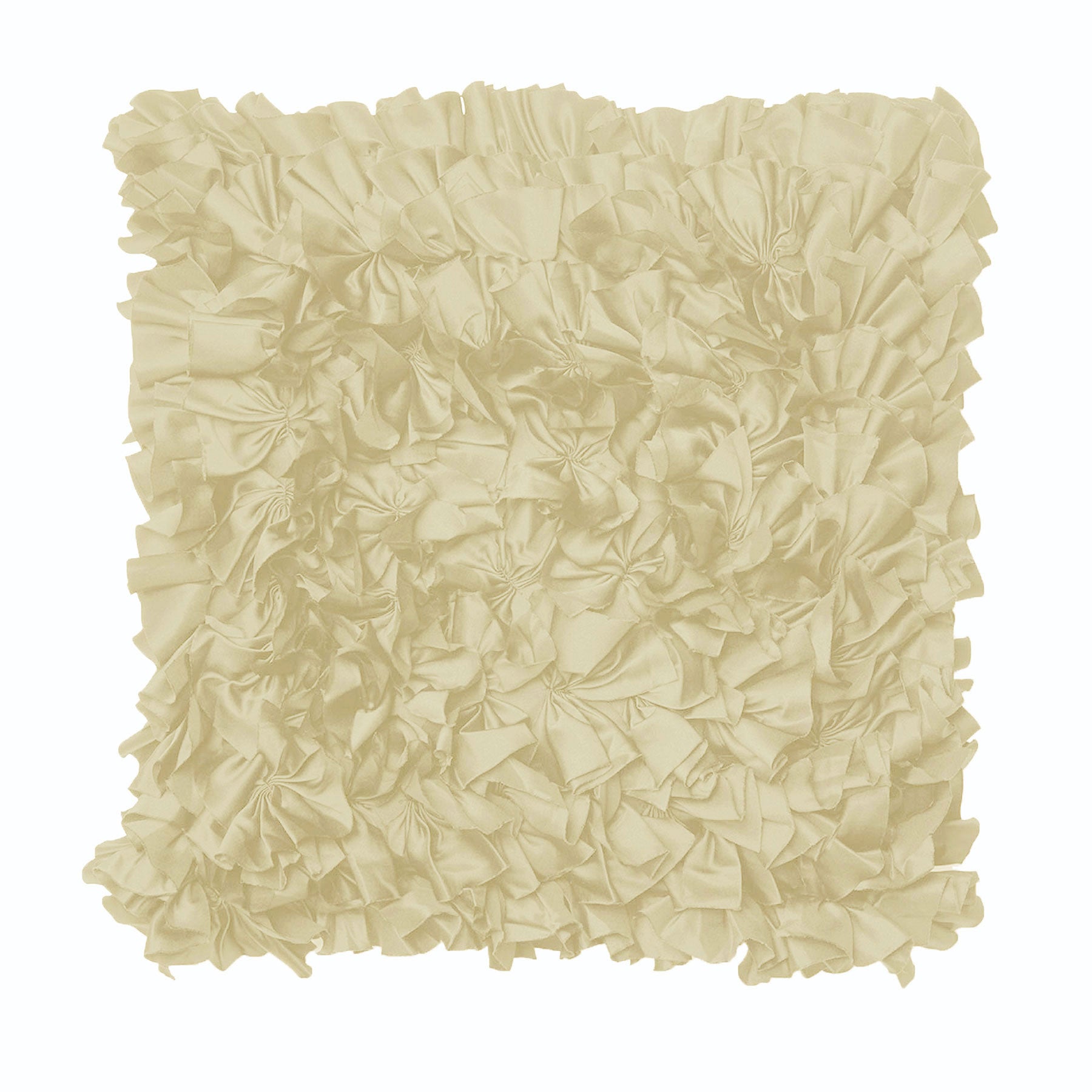 Rapee Morocco Can Can Ruffled Filled Cushion Ivory 43cm