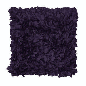 Rapee Morocco Can Can Ruffled Filled Cushion Plum Purple 43cm