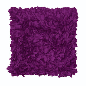 Rapee Morocco Can Can Ruffled Filled Square Cushion Violet Purple 43cm