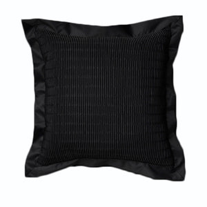 Rapee Morocco Textured Gathered Square Filled Cushion 43cm Black