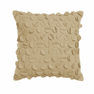 Rapee Petal Applique Filled Cushion Camel 45cm