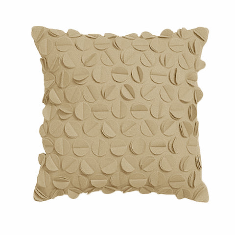 Rapee Petal Applique Filled Cushion Camel 45cm