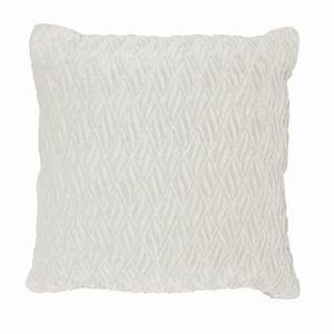 Rapee Pietra 3D Faux Suede Filled Cushion White 45cm