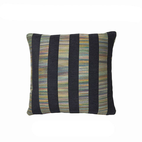 Rapee Ujjain Stripe Filled Cushion Black 45