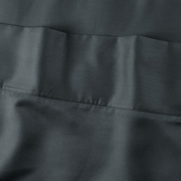 Morrissey 1700TC Cotton Rich Flat Fitted Sheet Set Charcoal Queen