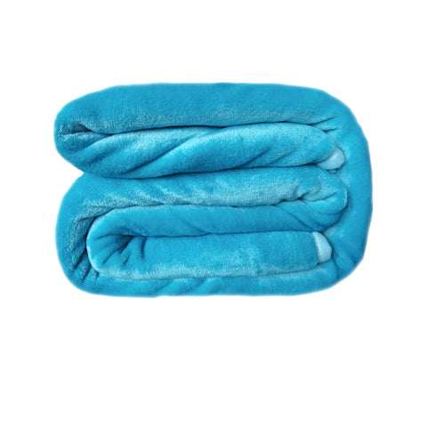 NuSea 2 Ply 550gsm Mink Blanket Throw Rug Queen / King 220 x 240cm Aqua