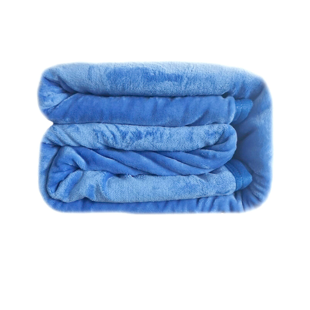 NuSea 2 Ply 550gsm Mink Blanket Throw Rug Queen / King 220 x 240cm Blue