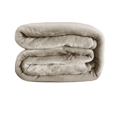 NuSea 2 Ply 550gsm Mink Blanket Throw Rug Queen / King Linen