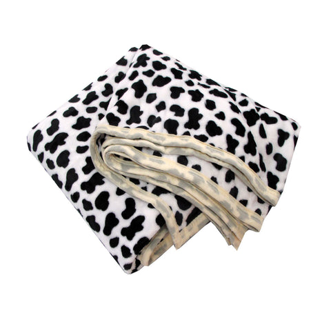 Faux Animal Fur Soft Flannel Blanket Throw Rug 150 x 200cm Dalmatian