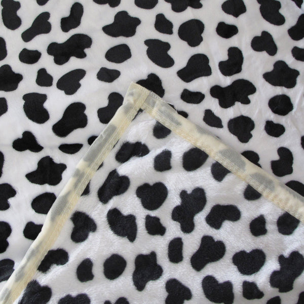 Faux Animal Fur Soft Flannel Blanket Throw Rug 150 x 200cm Dalmatian