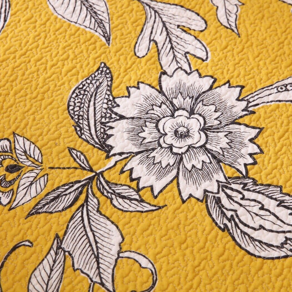 Floral Cotton Lightly Quilted Bedspread Comforter Coverlet Set Vibrant Yellow Queen