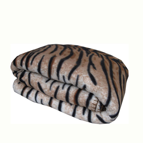 Elements 240GSM Polar Fleece Blanket Tiger Print Queen