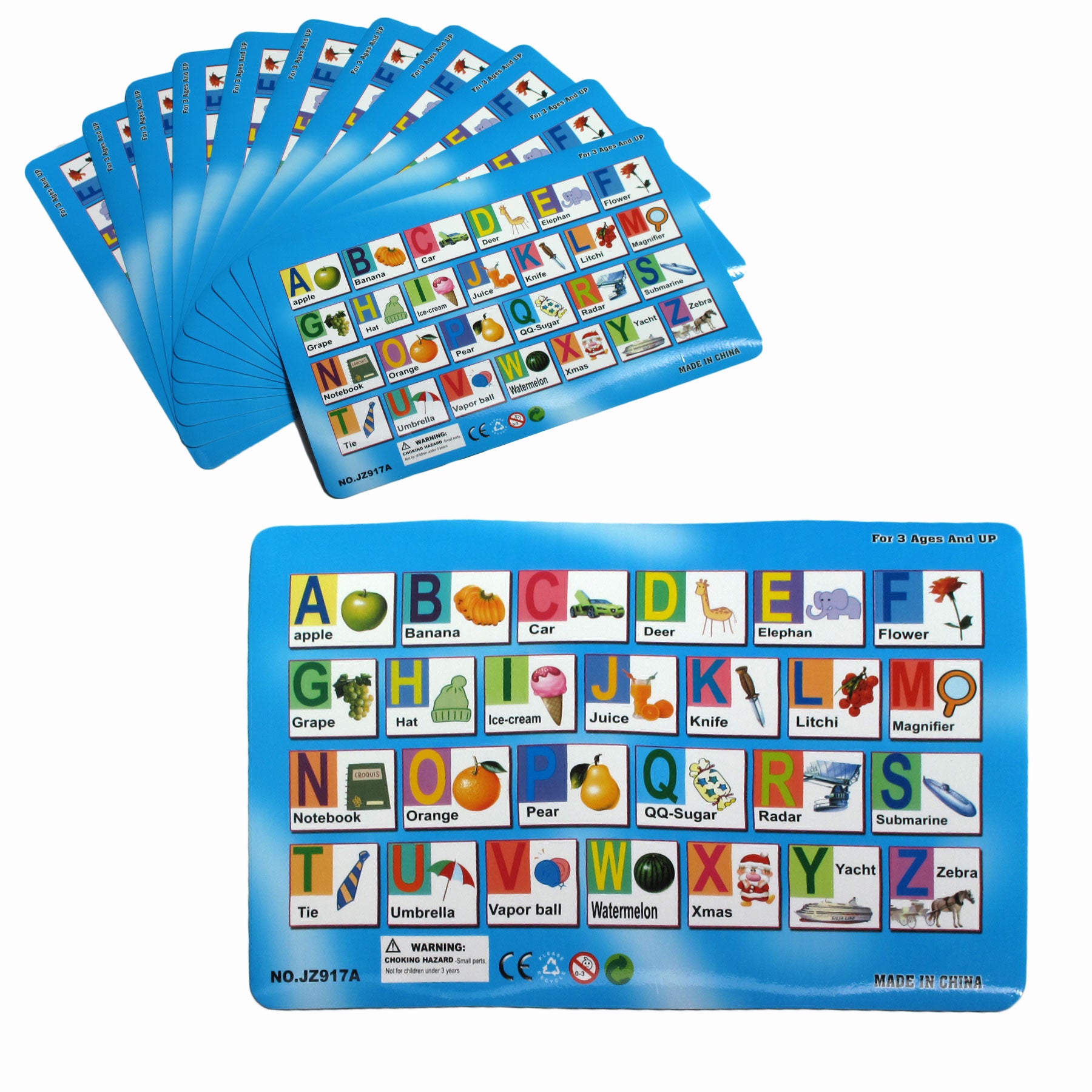 NuSea Set of 12 PVC Easy Care Placemats Alphabet 43 x 28cm