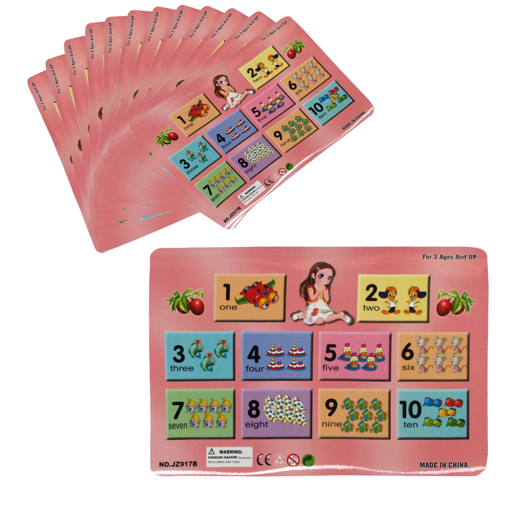 NuSea Set of 12 PVC Easy Care Placemats Counting Numbers 43 x 28cm
