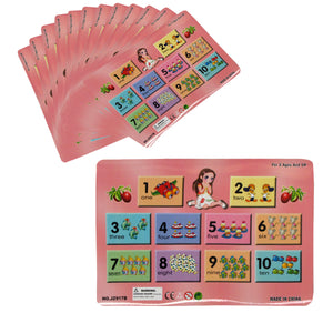 NuSea Set of 12 PVC Easy Care Placemats Counting Numbers 43 x 28cm