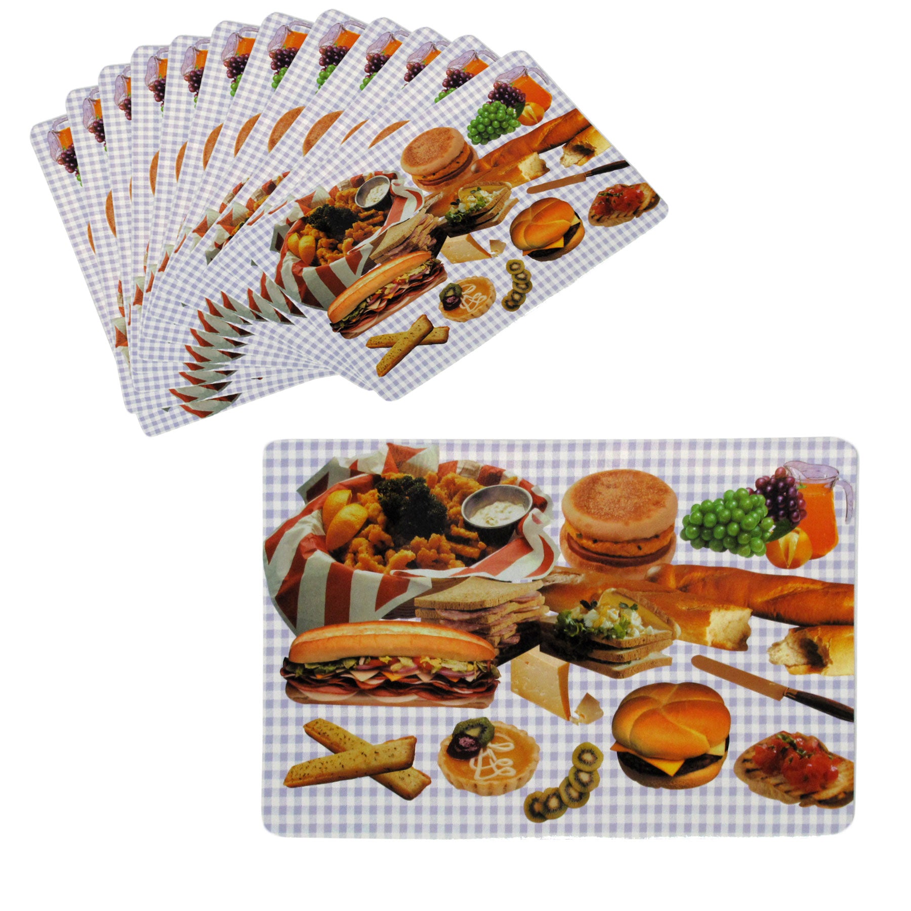 NuSea Set of 12 PVC Easy Care Placemats Delicious Meals 43 x 28cm