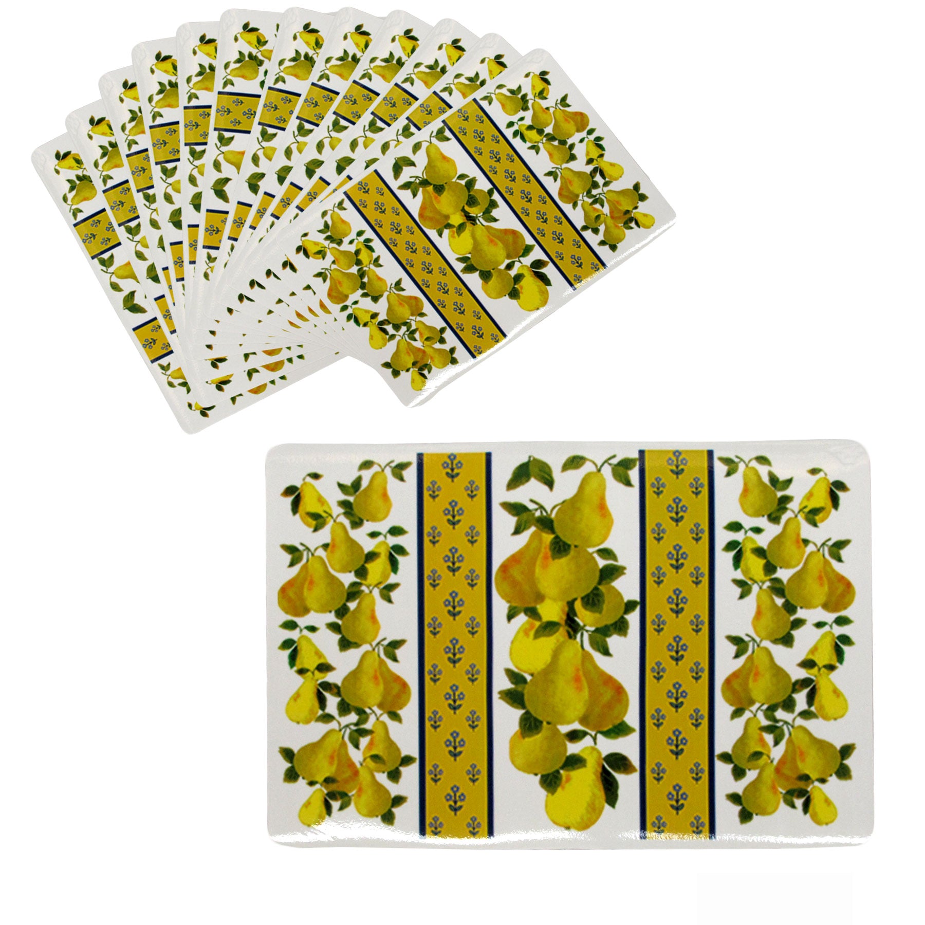 NuSea Set of 12 PVC Easy Care Placemats Pears 43 x 28cm