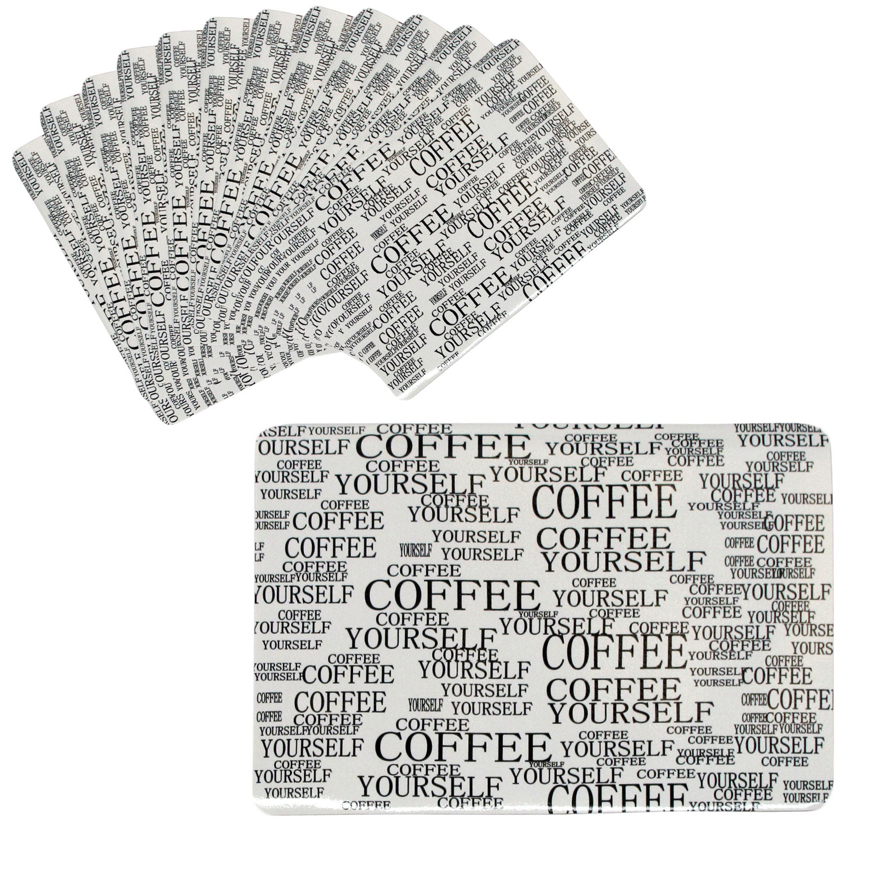 NuSea Set of 12 PVC Easy Care Placemats Coffee 43 x 28cm