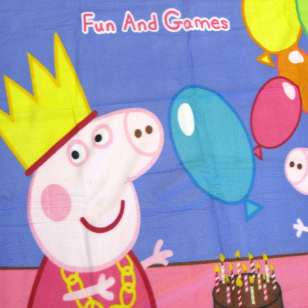 Peppa Pig Birthday Party Printed Polar Fleece Blanket Throw Rug 130 x 160cm