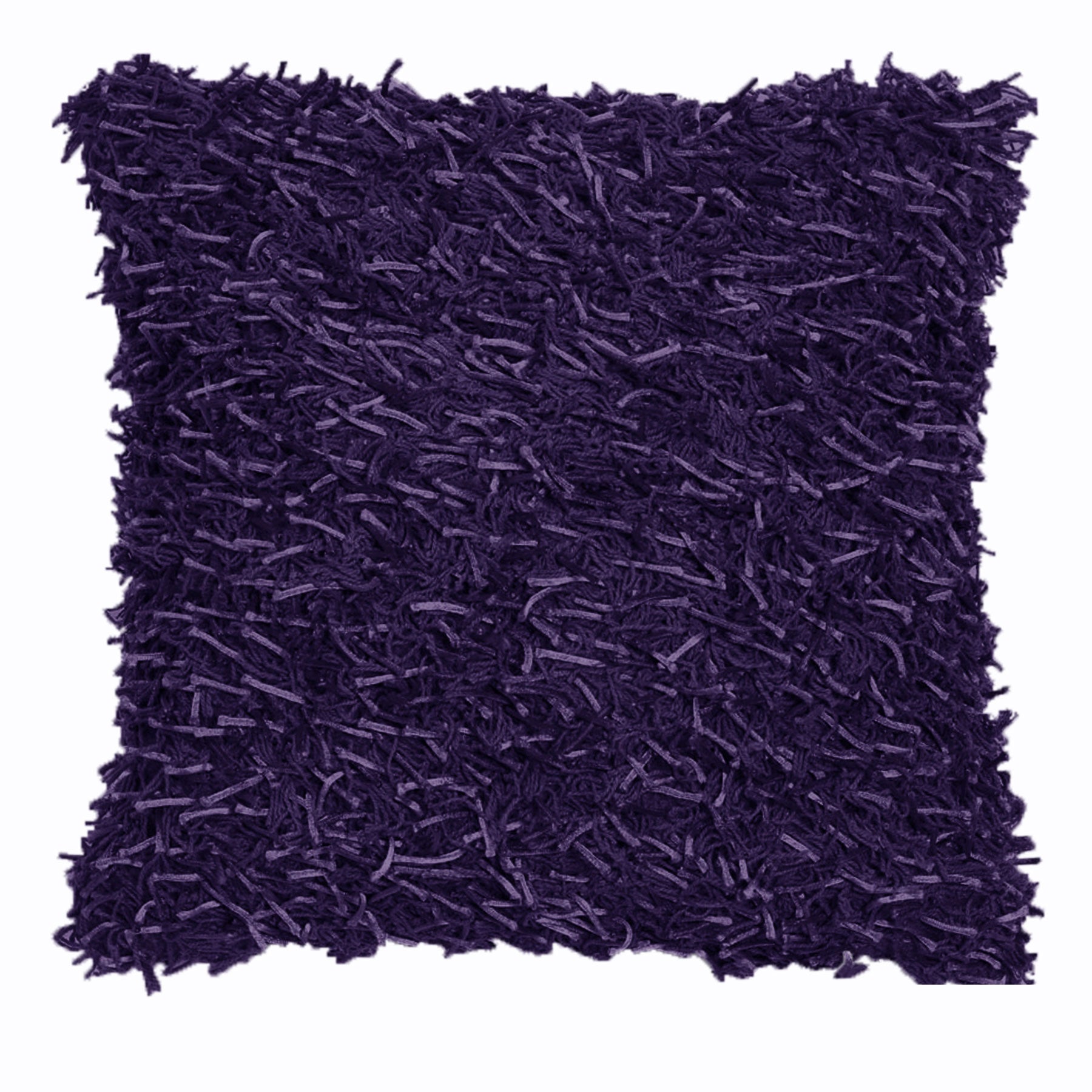 Ottawa Shaggy Turf Square Filled Cushion Purple 45cm