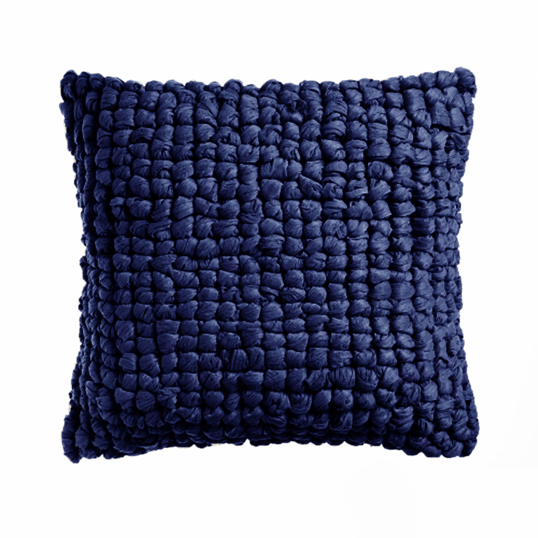 Shoreham Applique Square Filled Cushion 45cm Navy Blue