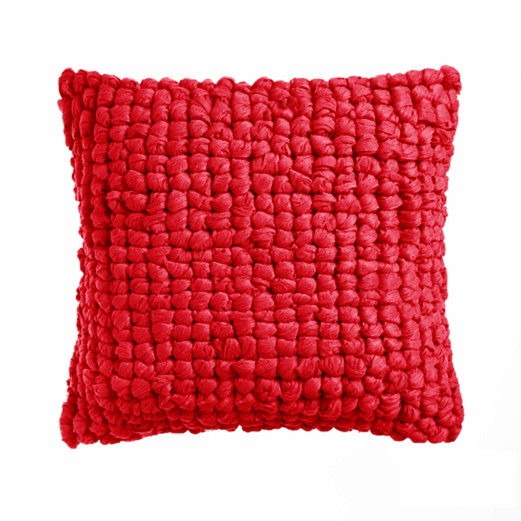 Shoreham Applique Square Filled Cushion 45cm Red