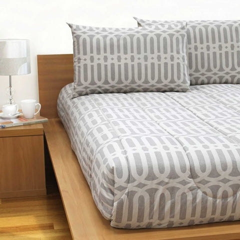 Jason Linx Geometric Quilted Bedspread Coverlet Comforter Set Sand Single