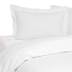 Jason Villa Embossed Matelasse Bedspread Comforter Coverlet White Queen King
