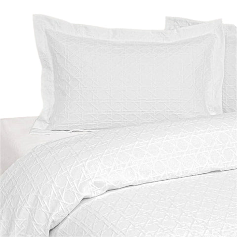 Jason Villa Embossed Matelasse Bedspread Comforter Coverlet White Queen King