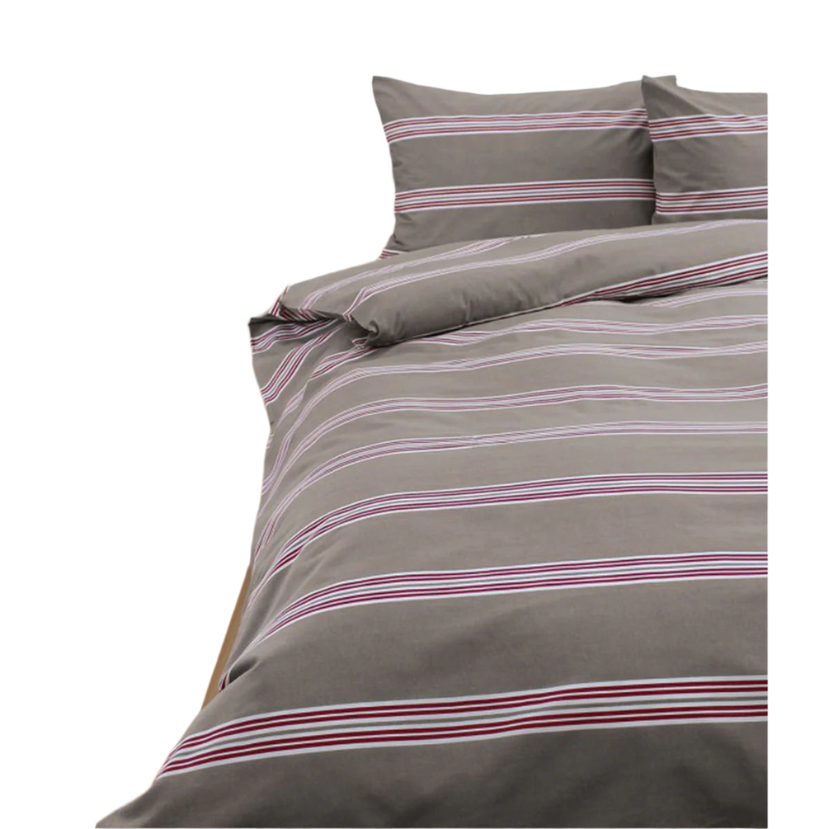 Jason Hudson Stripe Quilt Doona Divet Cover Set Almond King
