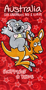 Australia Kangaroo Koala Souvenir Cotton Beach Bath Towel 150 x 75cm