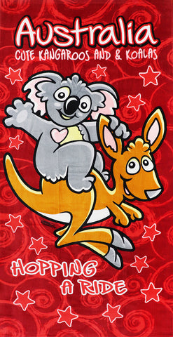 Australia Kangaroo Koala Souvenir Cotton Beach Bath Towel 150 x 75cm