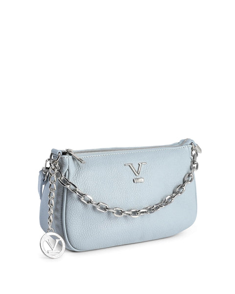 19V69 Italia Women's Light Blue Leather Mini Shoulder Bag Handbag