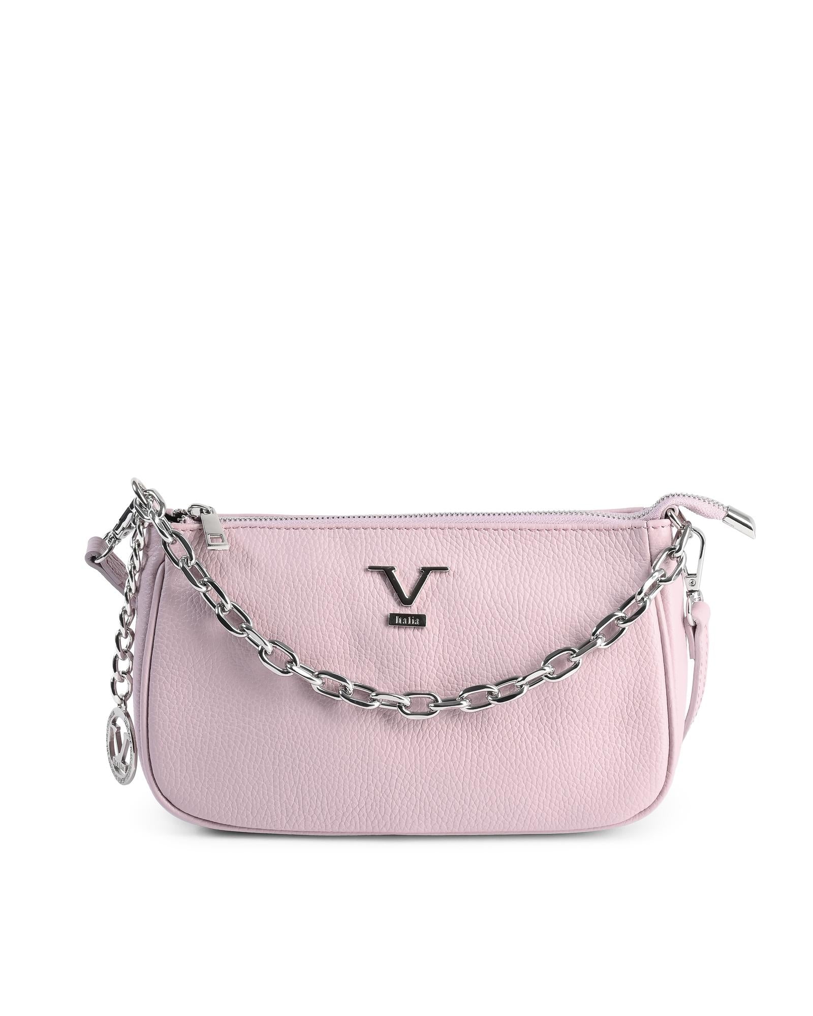19V69 Italia Women's Dollaro Pink Leather Mini Shoulder Bag Handbag