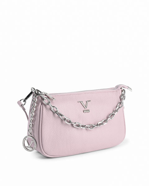 19V69 Italia Women's Dollaro Pink Leather Mini Shoulder Bag Handbag