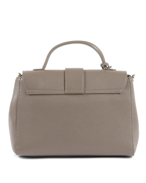19V69 Italia Women's Taupe Mole Gray Leather Handbag