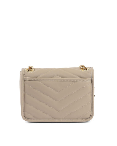 19V69 Italia Women's Sauvage Marmo Beige Brown Leather Soulder Bag Handbag