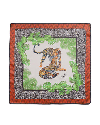 19V69 Italia Leopard Print V06 Womens Scarf 90 x 90cm
