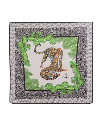 19V69 Italia Leopard Print V07 Womens Scarf 90 x 90cm