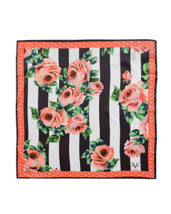 19V69 Italia Rose V06 Floral Pink Womens Scarf 90 x 90cm
