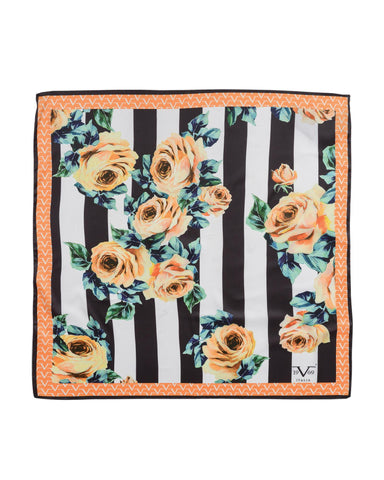19V69 Italia Rose V07 Floral Peach Womens Scarf 90 x 90cm