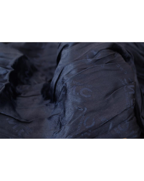 CNC Costume National Women's Blue Silk Fringe Scarf 175 x 30cm