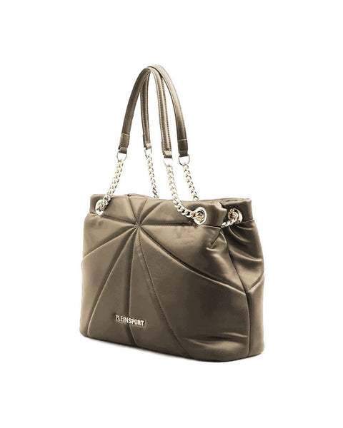 Plein Sport Women's Beige Faux Leather Polyethylene Handbag