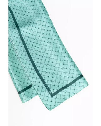 Trussardi Women's Aqua Light Blue Silk Foulard Scarf 88 x 88cm