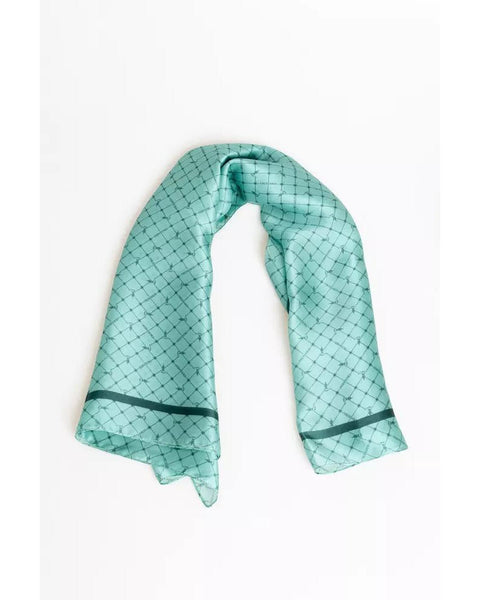 Trussardi Women's Aqua Light Blue Silk Foulard Scarf 88 x 88cm