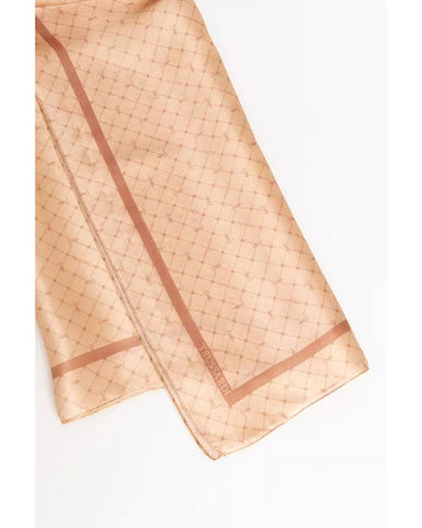 Trussardi Women's Peach Silk Foulard Scarf 88 x 88cm