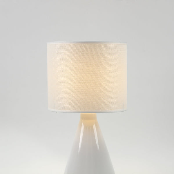 Lux Tapered Ceramic Table Side Lamp Light White