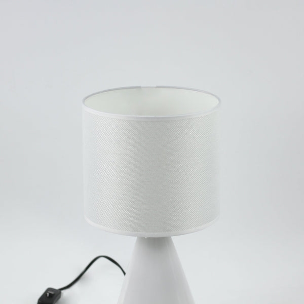 Lux Tapered Ceramic Table Side Lamp Light White