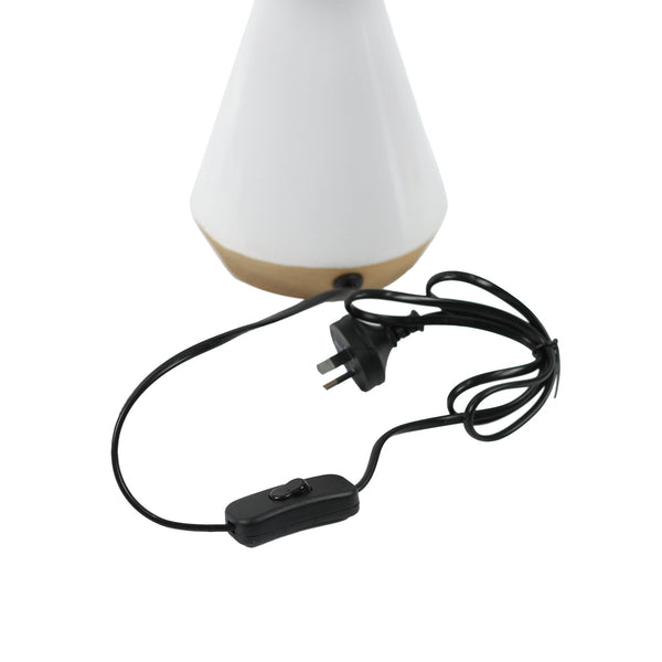 Lux Tapered Ceramic Table Side Lamp Light White